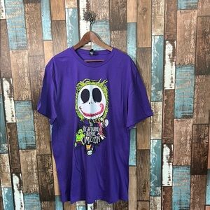 Comic Con Purple T-Shirt with Nightmare before  Graphic